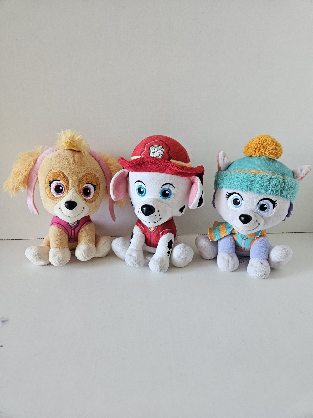 Paw Patrol Plush Trio - Skye, Marshall & Everest - Pink, Red, Teal